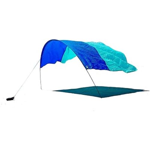 Shibumi Shade® (2.0 Version) - World's Best Beach Shade. The Original Wind Powered® Beach Shade. Lightweight, Easy to Set up and Great for Groups up to 8 People
