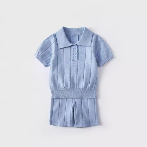 Baby 2-Piece Knitted Pure Polo Set