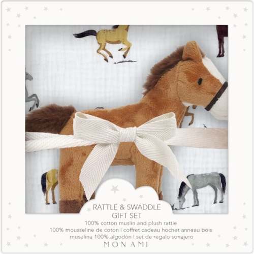 Chantilly Blanket & Rattle Gift Set - MON AMI | Maisonette