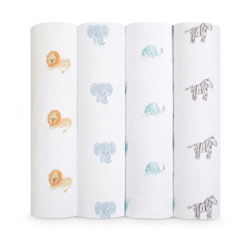 4 Pk. Printed Classic Swaddles