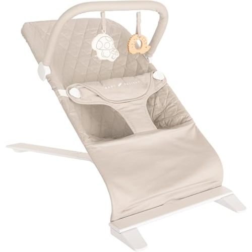 Alpine Organic Deluxe Portable Bouncer | Infant | 0 – 6 Months | Organic Sesame