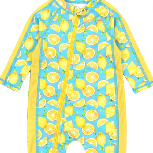 Sunsuit - Long Sleeve Romper Swimsuit | "Lemons"