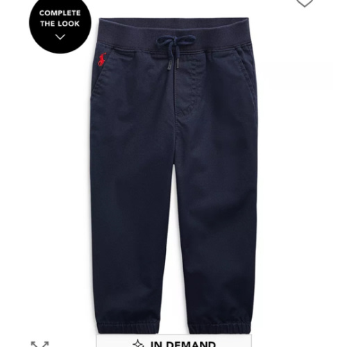 Boys' Cotton Twill Jogger Pants - Baby