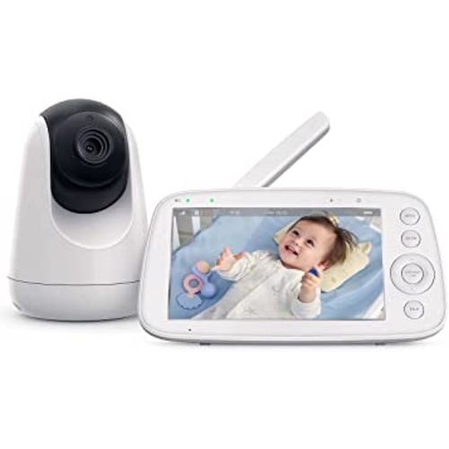 HiPP Baby Monitor, 5" 720P Video Baby Monitor with Pan-Tilt-Zoom Camera, Audio and Visual Monitoring, Infrared Night Vision and Thermal Monitor,2-Way Talk, 900ft Range, 4500mAh Rechargeable Battery