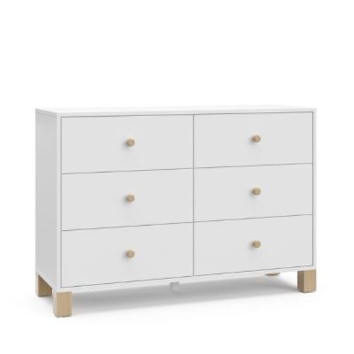 Storkcraft California 6 Drawer Dresser White/Driftwood