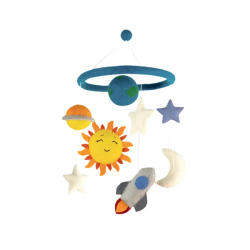 Wool Mobile - Planets and Space by The Winding Road – Pacifier Kids Boutique