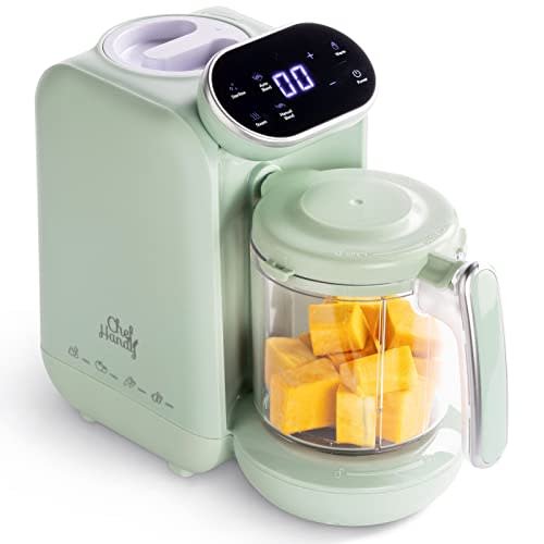 Baby Food Maker, 5 in 1 Baby Food Processor, Smart Control Multifunctional Steamer Grinder with Steam Pot, Auto Cooking & Grinding, Baby Food Warmer Mills Machine (green)