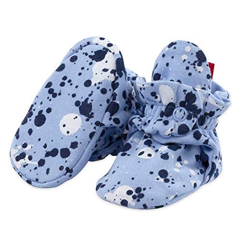 Zutano Lightweight Organic Cotton Baby Booties - Soft Sole Stay On Baby Shoes