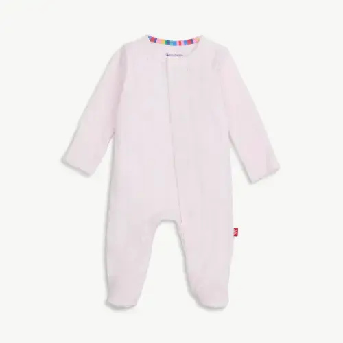 Magnetic Onesie - Pink Love Lines - (Size 0-3M)