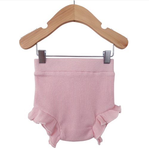 Organic Waffle Ruffle Bloomer, Blush