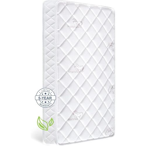 Letmxiu Premium Crib & Toddler Mattress,100% Knitted Fabric, Premium Fleece Surface-Hypoallergenic, 5" Thick Firm Soft Crib Mattress, Non-Toxic - Fits Standard Cribs & Toddler Beds