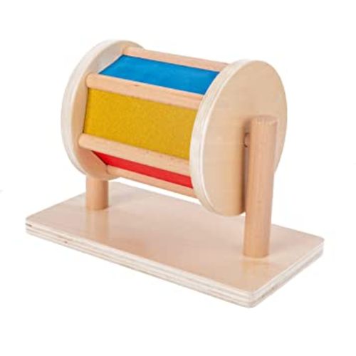 Full Size Spinning Drum Montessori Toys for Infant 6-12 Months 1 Year Old Babies Toddlers (Multiple Materials)