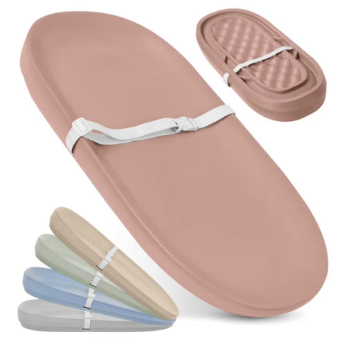 Jool Baby Waterproof Baby Changing Pad - Easy to Clean, Lightweight & Portable - Large Foam Cushion for Comfort (Rose)