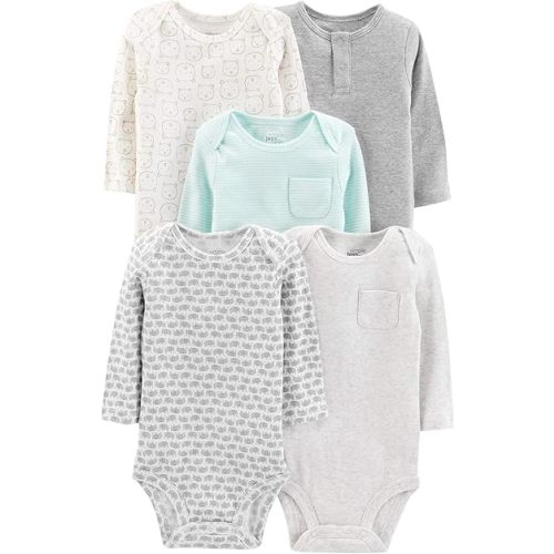Simple Joys by Carter's unisex-baby 5-pack Long-sleeve Bodysuit