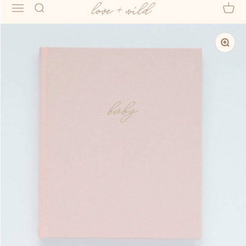 Linen Baby Book - Blush