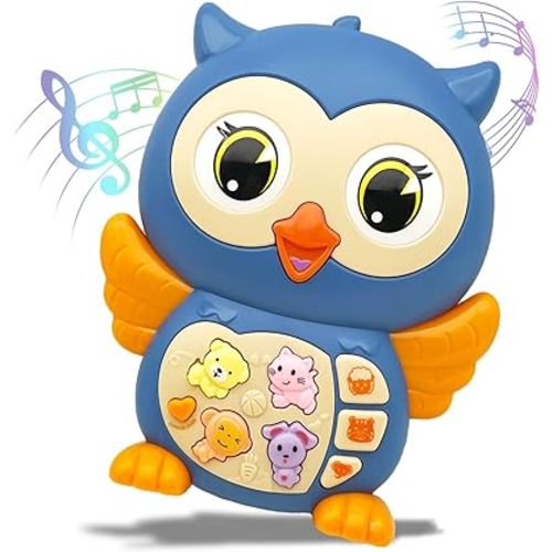 Baby Piano Keyboard Toys 12-18 Month Early Learning Light Up Music Toys Infant Gifts for 1 Year Old Boys Girls (Owl)
