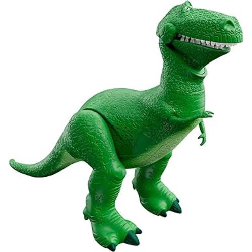 Mattel Disney Pixar Toy Story Toys, Moving & Talking Rex Dinosaur Figure, Roarin’ Laughs, 10.8 Inches Tall with 40 Phrases and Mouth & Arm Motion, Kids Gift