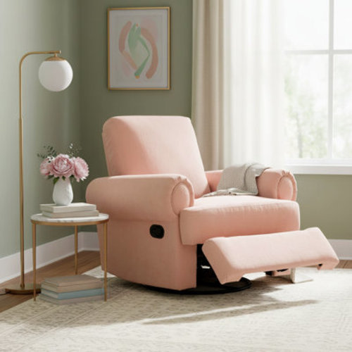Claverton Manual Swivel Rocker Recliner With Chenille Upholstery | Wayfair