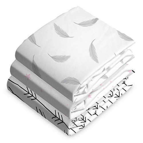 kushies® Arrow Cotton Flannel Changing Pad Cover in Black