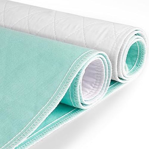 CoolShields Waterproof Bed Pads Incontinence 34'' x 52'' (4 Pack) Washable Reusable Bedwetting Mattress Protector Pad for Kids, Adults, Elderly, and Pets