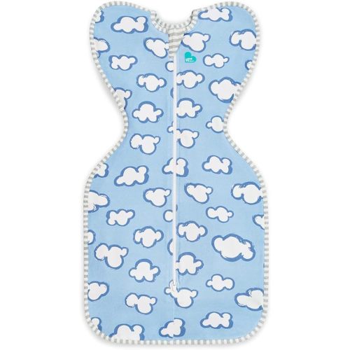 Love to Dream Swaddle UP, Baby Sleep Sack, Self-Soothing Swaddles for Newborns, Improves Sleep, Snug Fit Helps Calm Startle Reflex, New Born Essentials for Baby, 1.0 TOG, 5-8.5 lbs, Daydream Blue