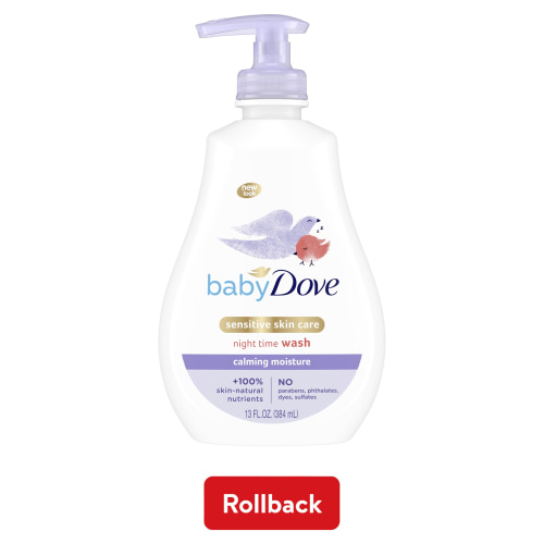 Baby Dove Sensitive Calming Moisture Newborn Liquid Body Wash Hypoallergenic Chamomile, 13 oz
