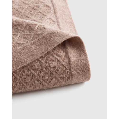 Washable Cashmere Pointelle Baby Blanket