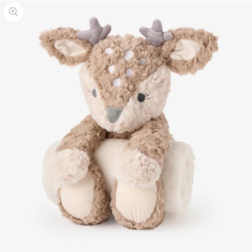 Fawn Bedtime Huggie Plush Toy with Blanket