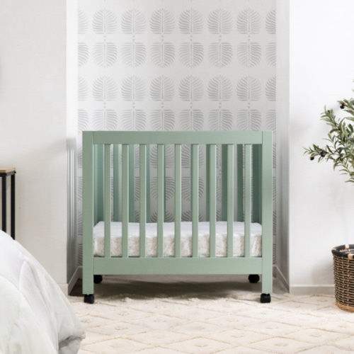 Babyletto Origami Portable Mini Crib - Light Sage