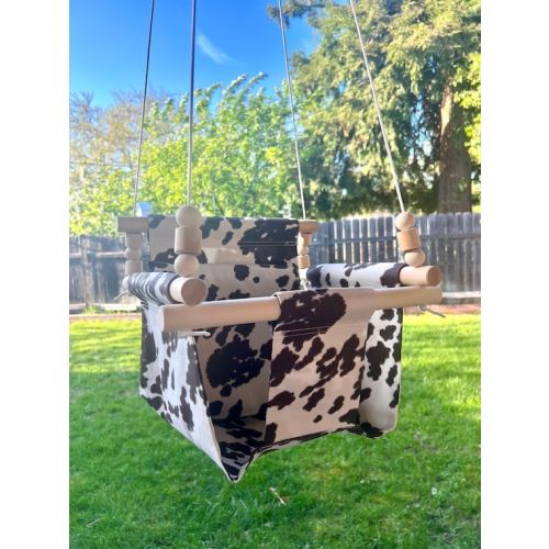 Brown Cow Print Baby Toddler Fabric Swing Minimalistic Baby Shipped in 3 Days Customized Gift - Etsy