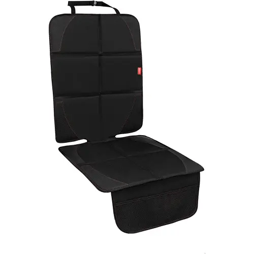 Car Seat Protector for Child, Baby, Pets -1 Pack car seat Cover with Thick Padding- Waterproof Universal Size with Mesh Pockets (Black)