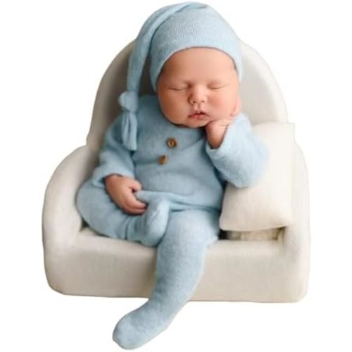 Newborn Photography Props Costume Cute Hat With Romper Set Newborn Boy Photoshoot Outfits Baby Boy Girl Photoshoot Outfits