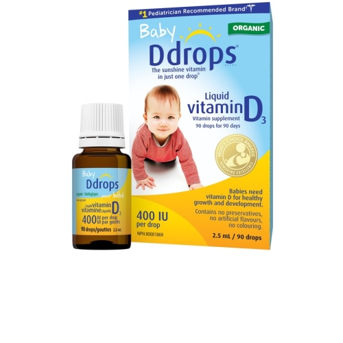 Baby Ddrops 400 IU Vitamin D3, 90 drops