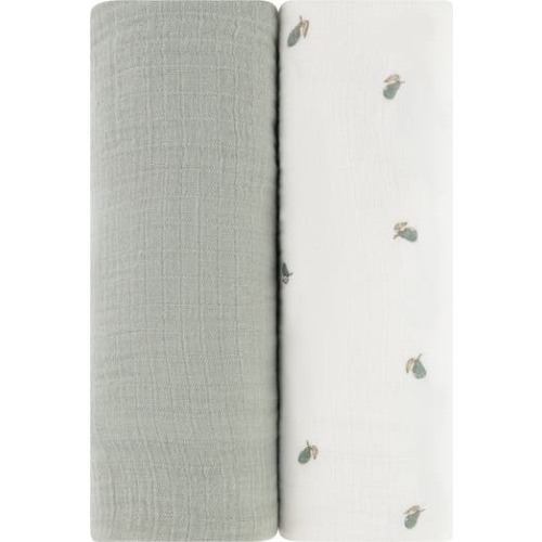 Cotton Muslin Swaddle Blanket 2 Pack