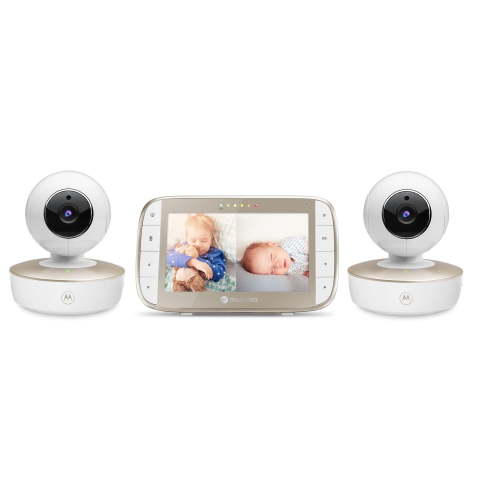 Moniteur bébé Vidéo Motorola VM50G avec Panoramique, Inclinaison & Zoom - 2 Ensemble de caméra - Blanc & Or - Walmart.ca