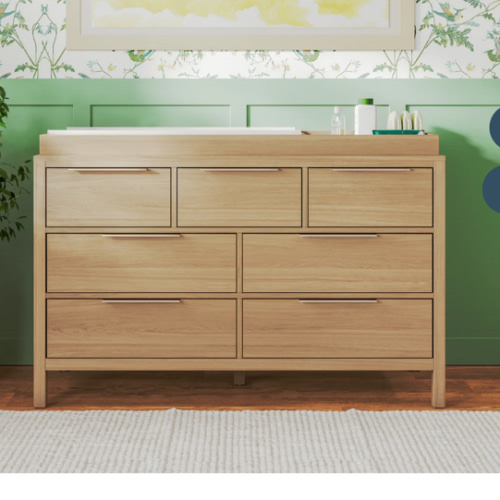 The Newport Dresser for Nursery | Natural & White - Nurture&