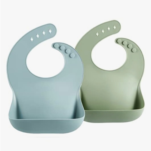 PandaEar Set of 2 Cute Soft Waterproof Silicone Bibs for Babies & Toddlers (10-72 Month) Waterproof, Soft, Unisex, Non Messy (Blue/Green) : Amazon.com.au: Baby