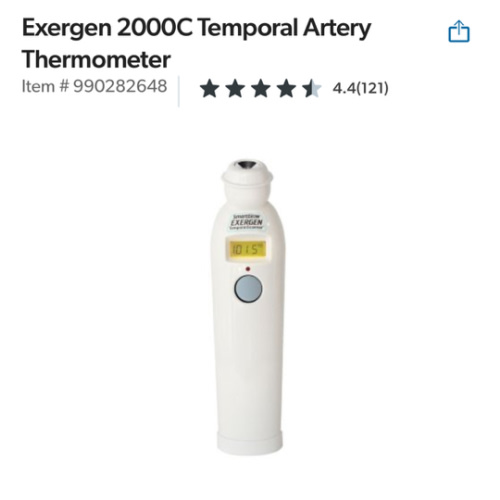 Exergen 2000C Temporal Artery Thermometer - Sam's Club