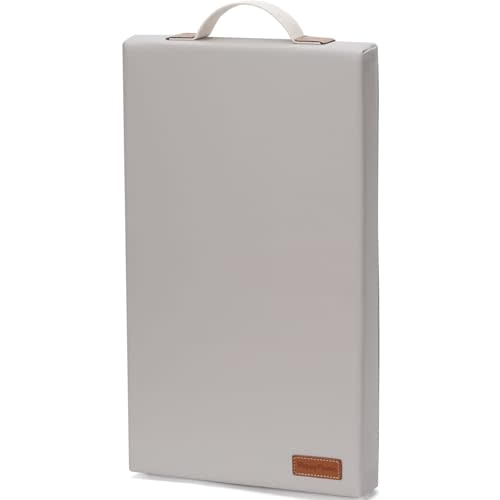 HappyPicnic Waterproof Garden Kneeling Pad - 2" Thick Soft Foam Kneeling Mat for Gardeners with Handle & Removable Cover, Knee Support for Bathing, Grey