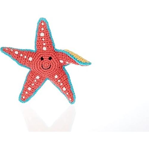 Pebble Fair Trade Handmade Crochet Cotton Starfish Rattle…