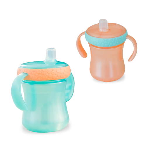 The First Years Soft Spout Trainer Cups, 7 oz 2 Pack Pearlized
