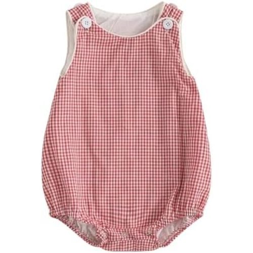 Kuriozud Unisex Newborn Baby Boy Girl Summer Clothes Sleeveless Bubble Romper Jumpsuit Overall Shorts Infant Clothing