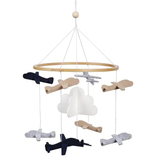 Wooden Hanging Airplane Mobile for Crib