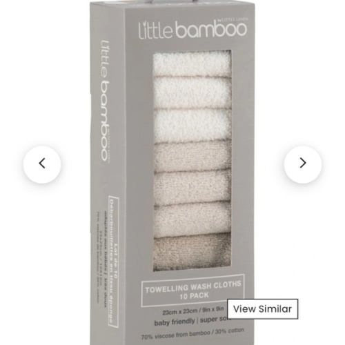 Towelling Washer 10 Pack in Iced Coffee