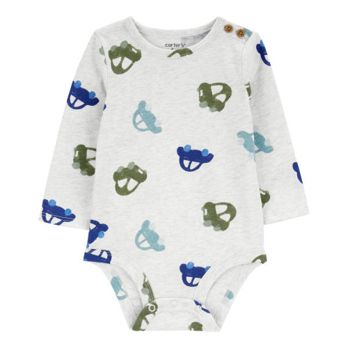 Baby Car Print Long-Sleeve Bodysuit - Carter's | Carter's
