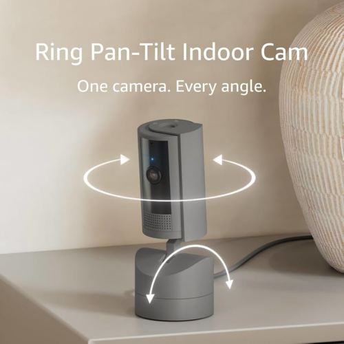 Ring Pan-Tilt Indoor Cam | See all around with 360° pan coverage, HD video, plus Two-Way Talk (2024 release) | Charcoal