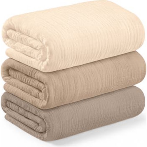 3-Pack Lyra Muslin Swaddle Blankets, Medium