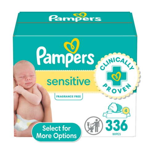 Pampers Sensitive Baby Wipes 336 Count, Suitable for Swaddlers Use