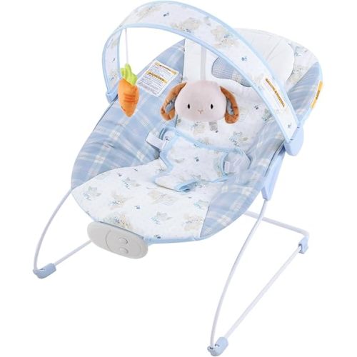 Baby Bouncer, Infants Bouncy Seat with Music and Vibrations,Portable Baby Rocker for Newborns Indoor Outdoor Use 0-6 Months Up to 20 lbs