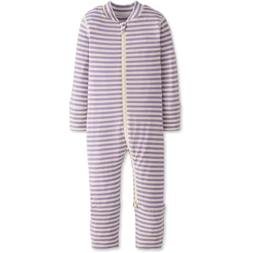 Hanna Andersson Baby Girls' Striped 2-way Zip Sleeper in Hannasoft™ (Infant/Toddler)